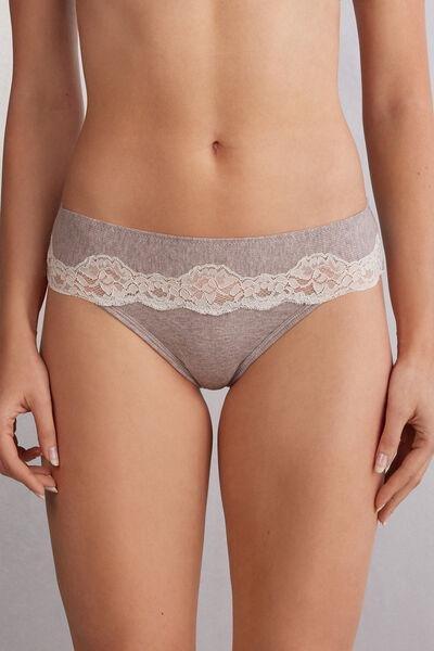 Grey Effortless Beauty Ribbed Modal Brazilian Briefs, 5601_767J, medium