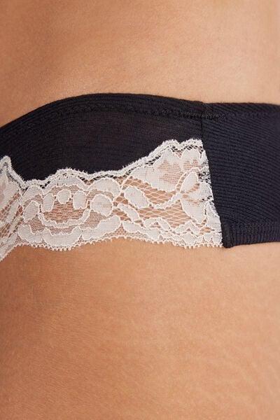 Black Effortless Beauty Ribbed Modal Brazilian Briefs, 5601_768J, large image number 5