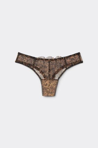 Brown Animal Print Brazilian Briefs, , large image number 2