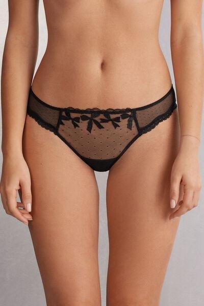 Black Frou Frou Romance Panty, , large image number 0