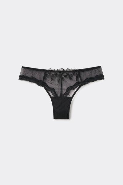 Black Frou Frou Romance Panty, , large image number 2