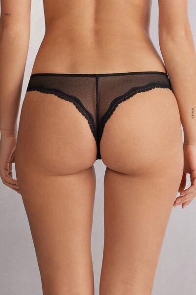 Black Frou Frou Romance Panty, , large image number 3
