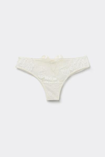 White Simplest Pleasures Brazilian Briefs, Powder White, large image number 2