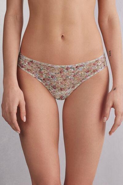 Multicolour Floral Romance Brazilian Briefs, , large image number 0