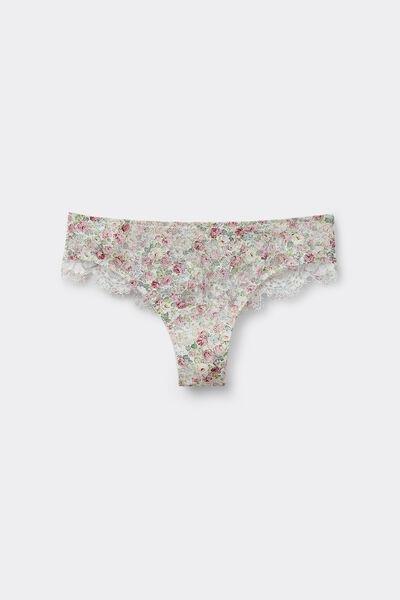 Multicolour Floral Romance Brazilian Briefs, , large image number 2