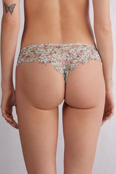 Multicolour Floral Romance Brazilian Briefs, , large image number 3