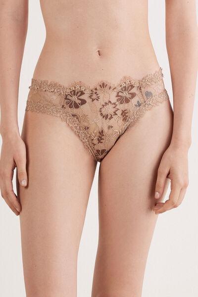 Beige Summer Glow Brazilian Briefs, , medium
