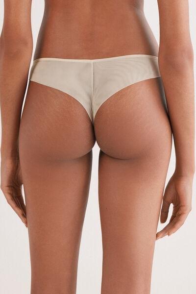 Beige Luxury Dreams Embroidered Brazilian Briefs, , large image number 3