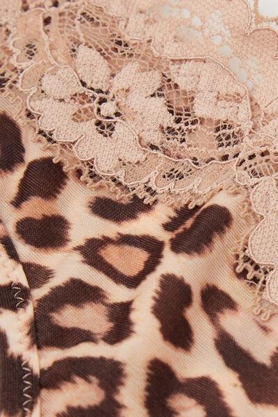 Beige Animal Print Pretty Savage Brazilian Briefs, , large image number 4