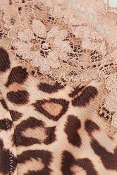 Beige Animal Print Pretty Savage Brazilian Briefs, 5601_938J, large image number 4