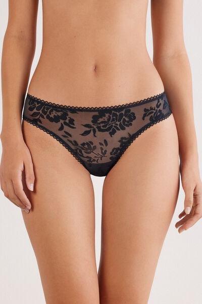 black Softer Than a Kiss Brazilian Briefs, Black, large image number 0