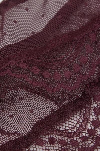 Burgundy La Vie En Rose Openwork Brazilian Briefs, 5601_028K, large image number 4