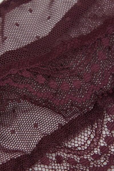 Burgundy La Vie En Rose Openwork Brazilian Briefs, 5601_028K, large image number 6