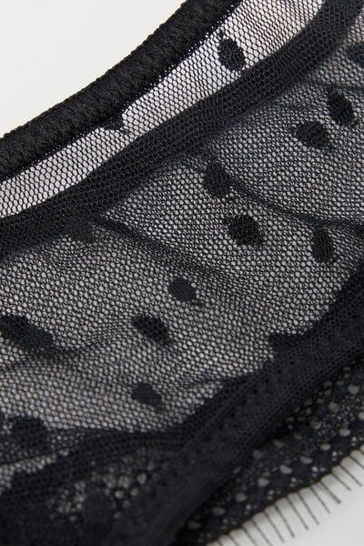 Black Flirt Fearlessly Brazilian Briefs, Black, large image number 4