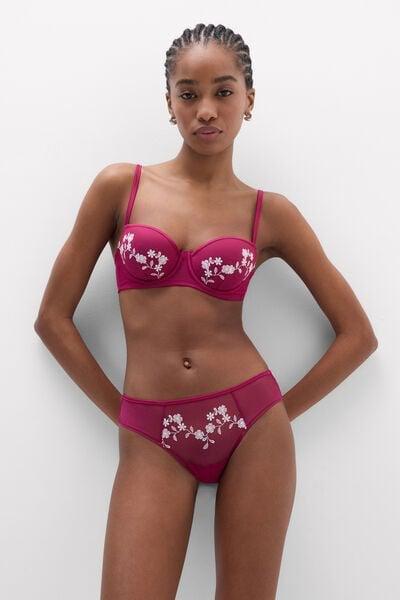 Pink Brighten Your Day Tulle Brazilian Briefs, 5601_110K, large image number 1
