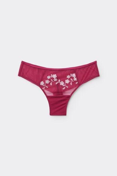 Pink Brighten Your Day Tulle Brazilian Briefs, 5601_110K, large image number 3