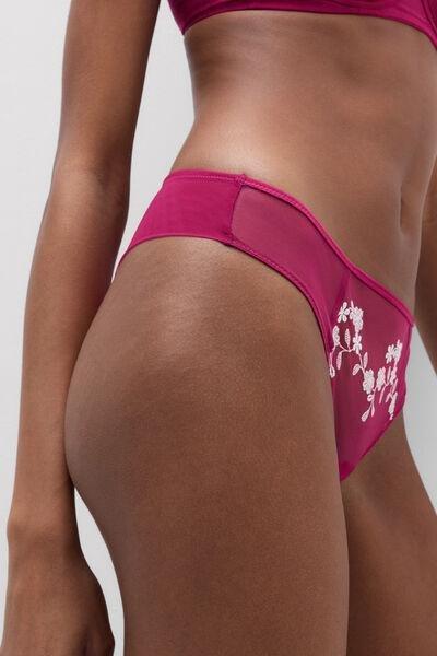 Pink Brighten Your Day Tulle Brazilian Briefs, 5601_110K, large image number 5