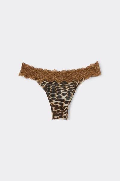 Brown Wildest Dreams Animal Print Brazilian Briefs, 5601_183K, large image number 3