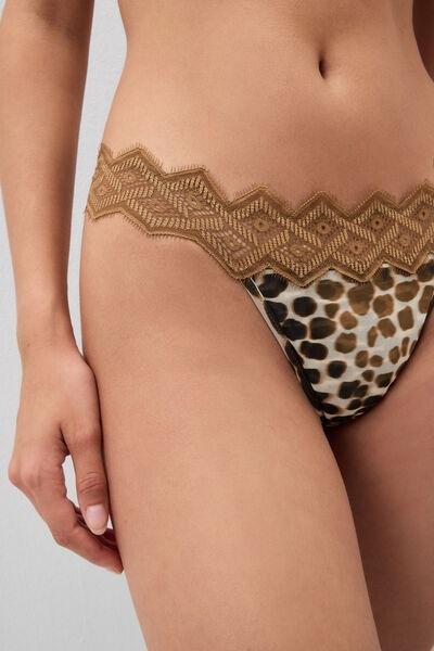 Brown Wildest Dreams Animal Print Brazilian Briefs, 5601_183K, large image number 4
