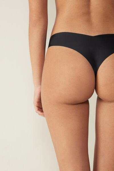 Black V-Cut Brazilian Briefs, , large image number 4