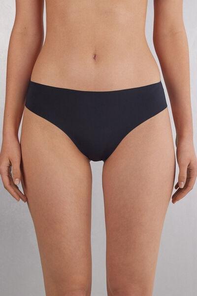 Black Seamless Ultra Light Microfibre Brazilian Briefs, , large image number 0