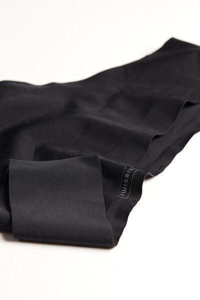Black Seamless Ultra Light Microfibre Brazilian Briefs, , large image number 5