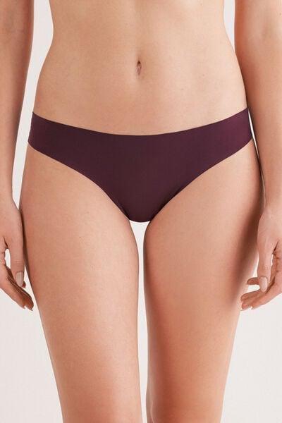 Burgundy Ultralight Microfibre Brazilian Knickers, 5601_028K, large image number 0