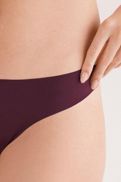 Burgundy Ultralight Microfibre Brazilian Knickers, 5601_028K, large image number 5