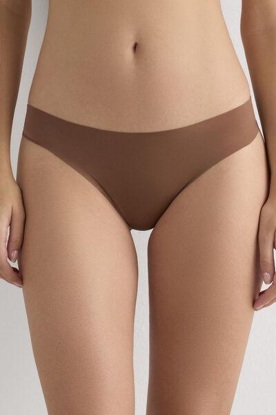 Brown Seamless Brazilian Briefs, Brown Mocha, large image number 1