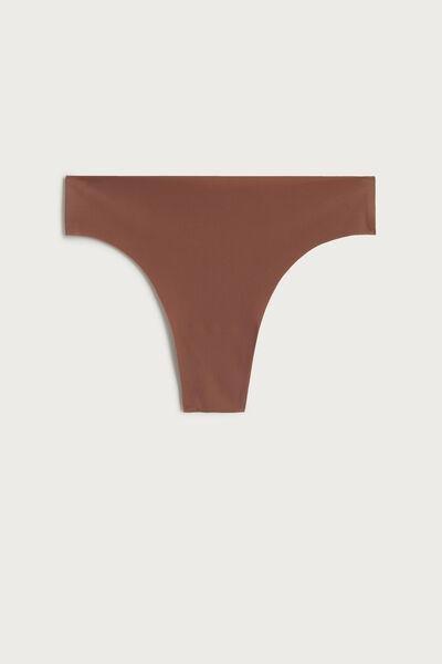 Brown Seamless Brazilian Briefs, Brown Mocha, large image number 6