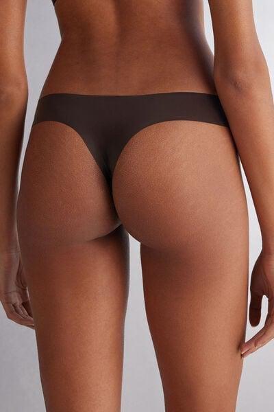Brown Ultralight Microfibre Brazilian Briefs, 5601_705J, large image number 5