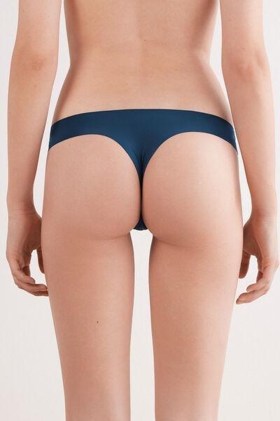 Navy Ultralight Microfibre Brazilian Knickers, 5601_937J, large image number 3