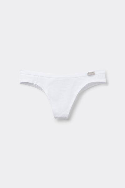 White Low-Waist Brazilian Briefs, , large image number 2