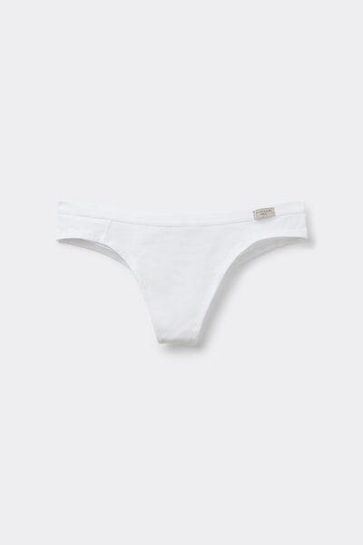 ثونج برازيلي من القطن الأبيض ، للنساء, White, large image number 7
