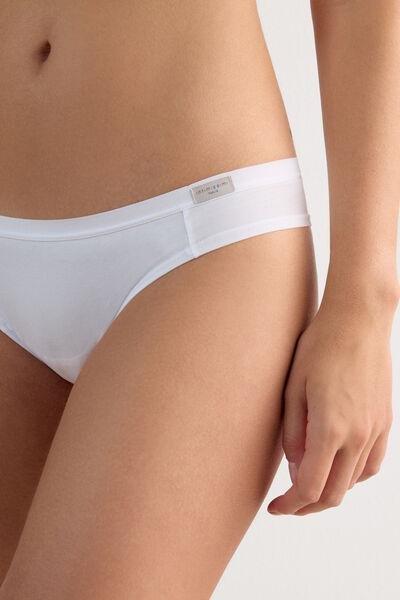 ثونج برازيلي من القطن الأبيض ، للنساء, White, large image number 11