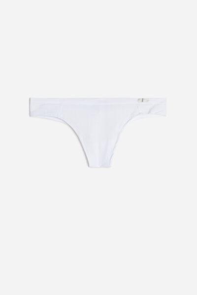 White Low-Waist Brazilian Briefs, , large image number 12