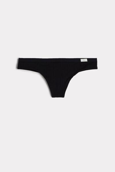 Intimissimi - Black Cotton Brazilian Briefs