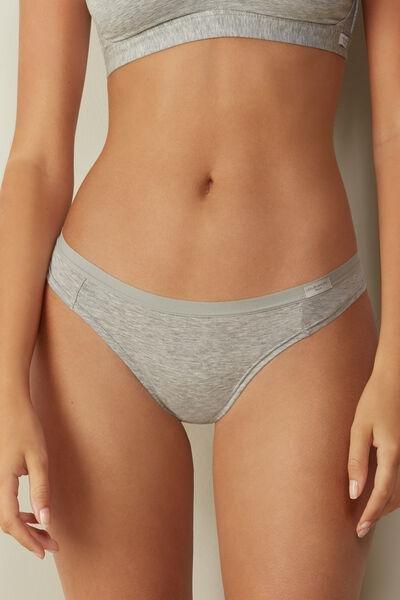 Intimissimi - Grey Cotton Brazilian Briefs