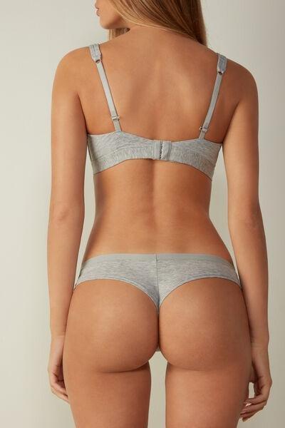 Grey Low-Waist Brazilian Briefs, , large image number 3