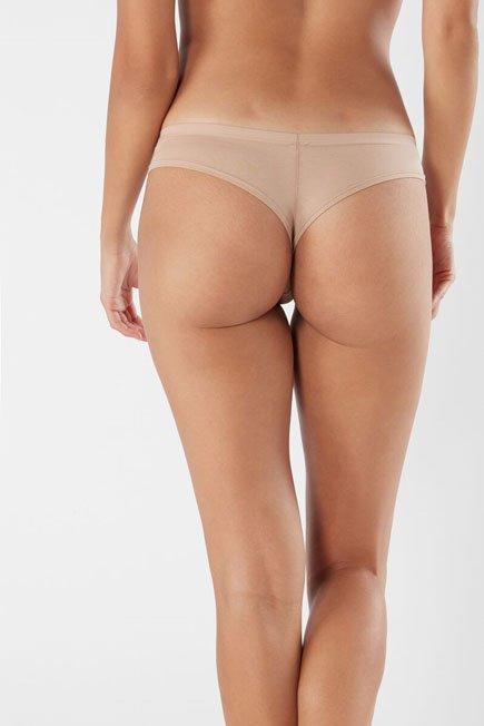 Beige Low-Waist Brazilian Briefs, , large image number 6