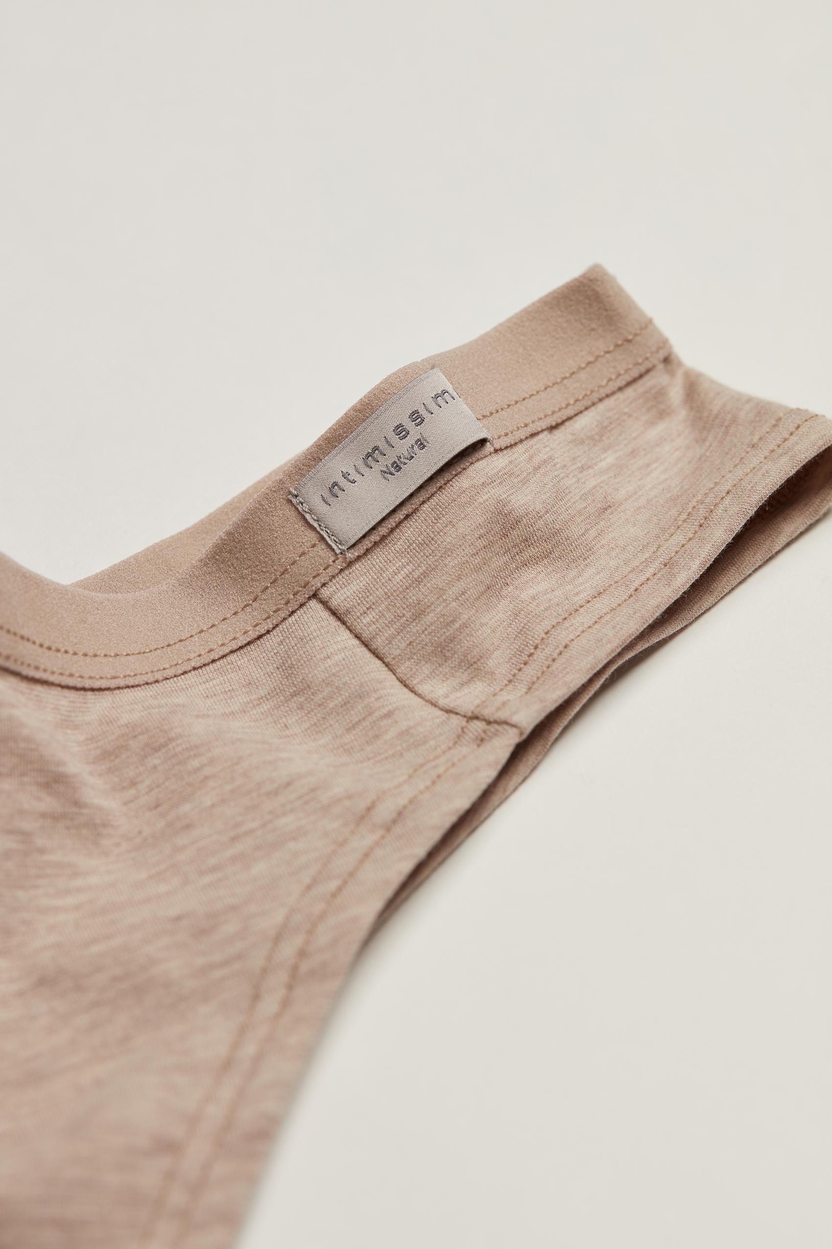 Beige Natural Cotton Brazilian Panties, , large image number 5