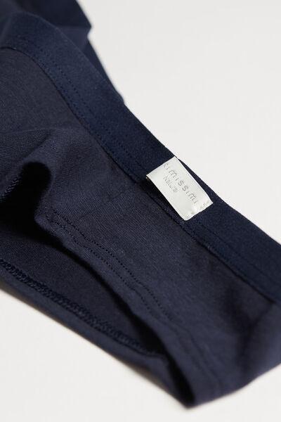 Intense Blue Natural Cotton Brazilian Panties, , large image number 7