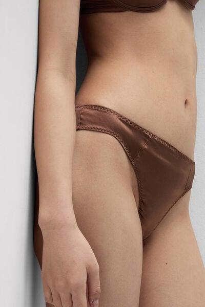 Caramel Silk Brazilian Briefs, Brown Mocha, large image number 5