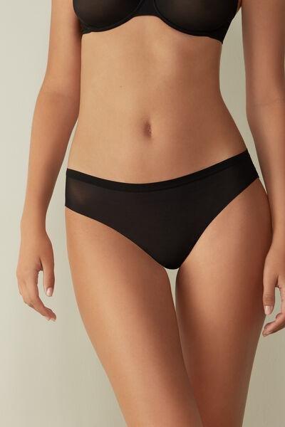 Black Invisible Touch Brazilian Briefs, , large image number 0