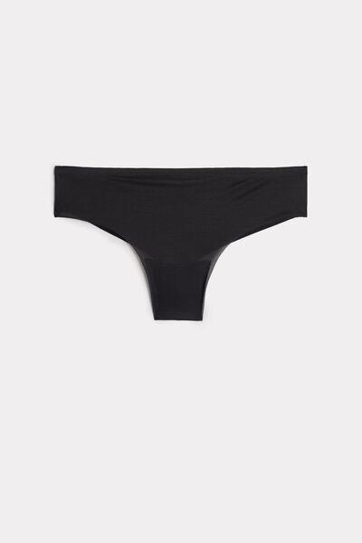 Black Invisible Touch Brazilian Briefs, , large image number 7