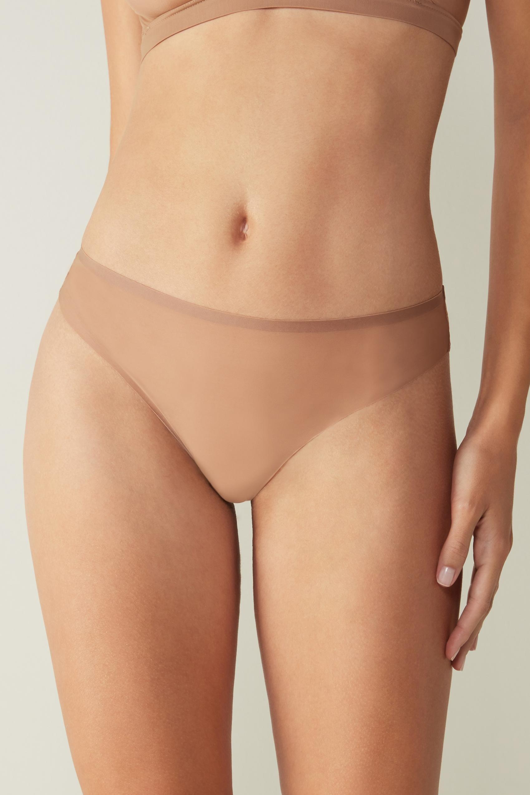 Beige Invisible Touch Brazilian Briefs, Medium Beige, large image number 0