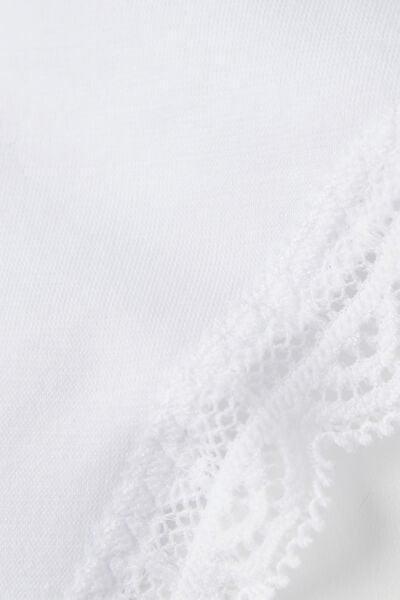 ملخصات برازيلية من القطن والدانتيل الأبيض, White, large image number 6