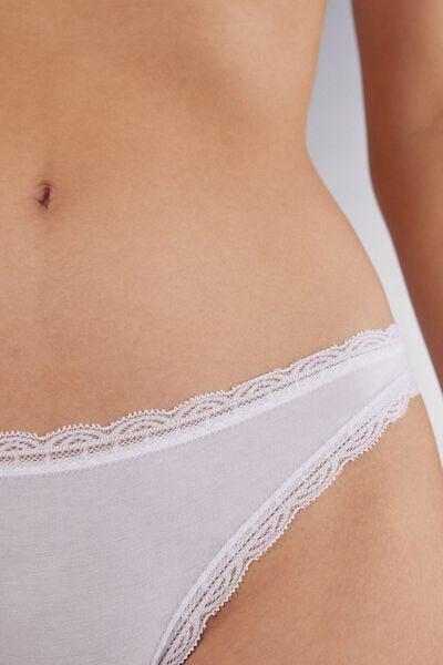 ملخصات برازيلية من القطن والدانتيل الأبيض, White, large image number 7