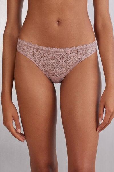 Pink Lace Brazilian Briefs, Pink, large image number 1