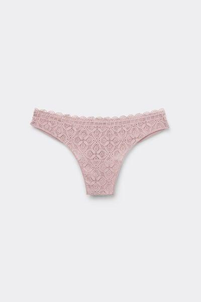 Pink Lace Brazilian Briefs, Pink, large image number 3